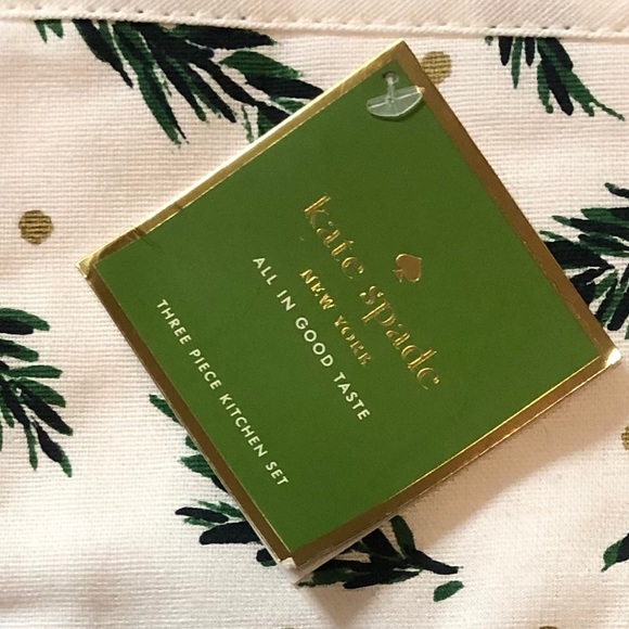 🆕 Kate Spade ♠️ Pine Needles 3 Piece Kitchen Set - Picture 6 of 10